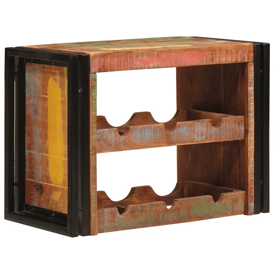 Étagère à vin Marron 60 x 45 x 33 cm Bois récupéré massif - 3