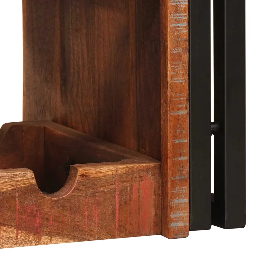 Étagère à vin Marron 60 x 45 x 33 cm Bois récupéré massif - 9