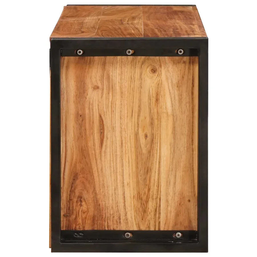 Étagère à vin Marron 100 x 45 x 33 cm Bois d'Acacia Massif - 5