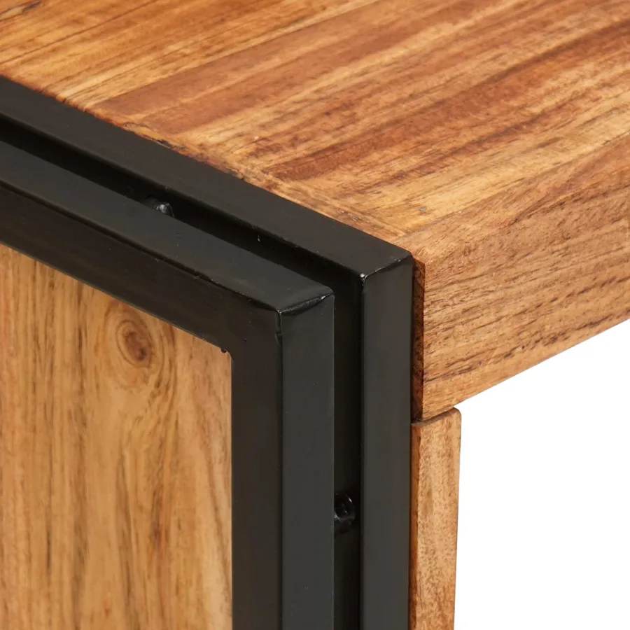 Étagère à vin Marron 100 x 45 x 33 cm Bois d'Acacia Massif - 7