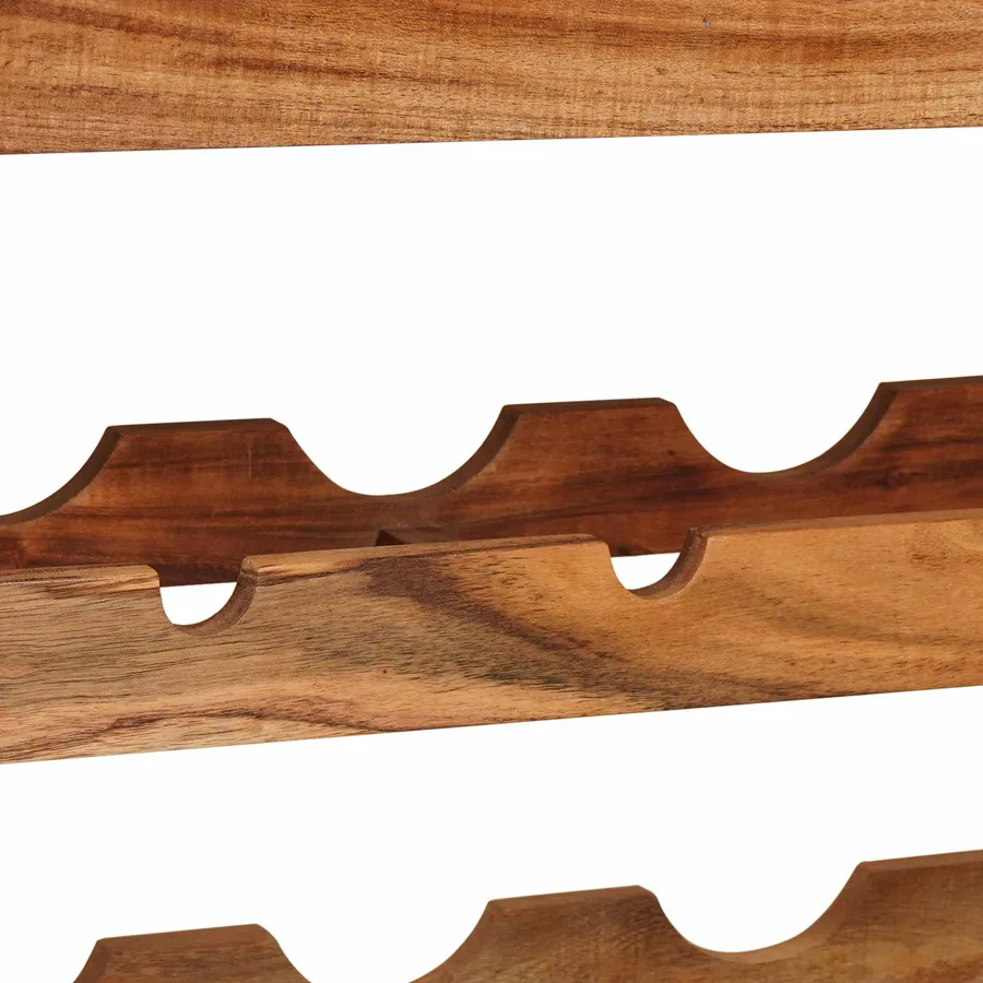 Étagère à vin Marron 100 x 45 x 33 cm Bois d'Acacia Massif - 8
