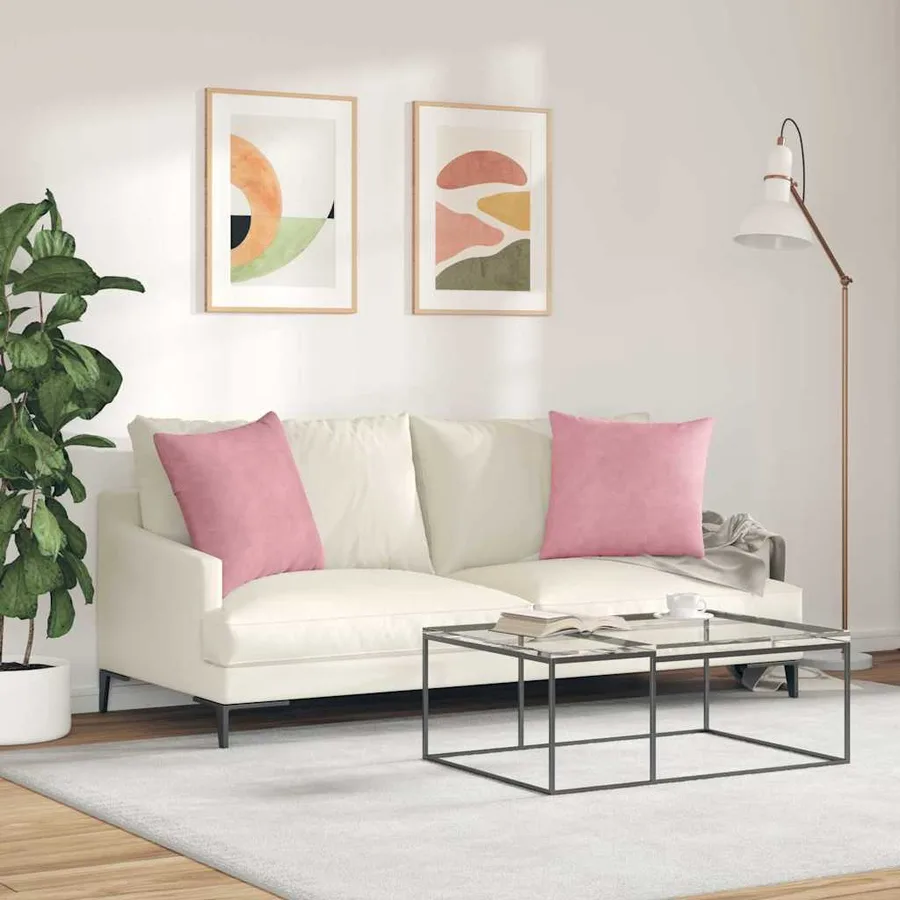 Coussins de canapé 2 pcs Rose 50 x 50 cm - 4
