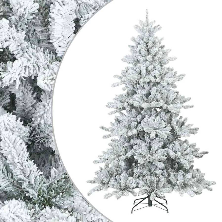 Sapin de Noël artificiel à branches pliantes, duveteux de neige - 2