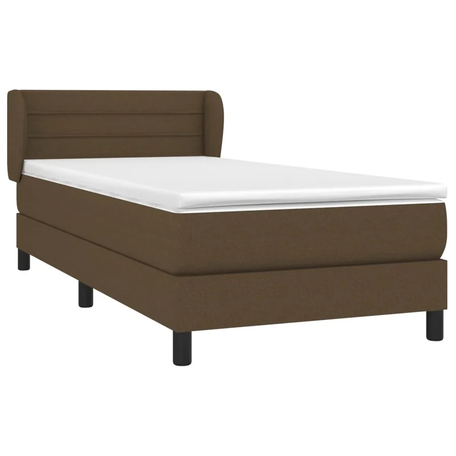 Sommier à lattes de lit avec matelas Marron foncé 100x200 cm - 3