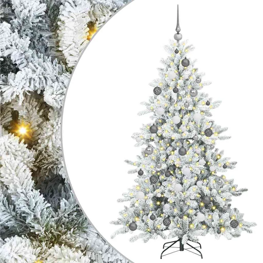 Sapin de Noël Artificiel à Branches Articulées Blanc 180 cm - 2