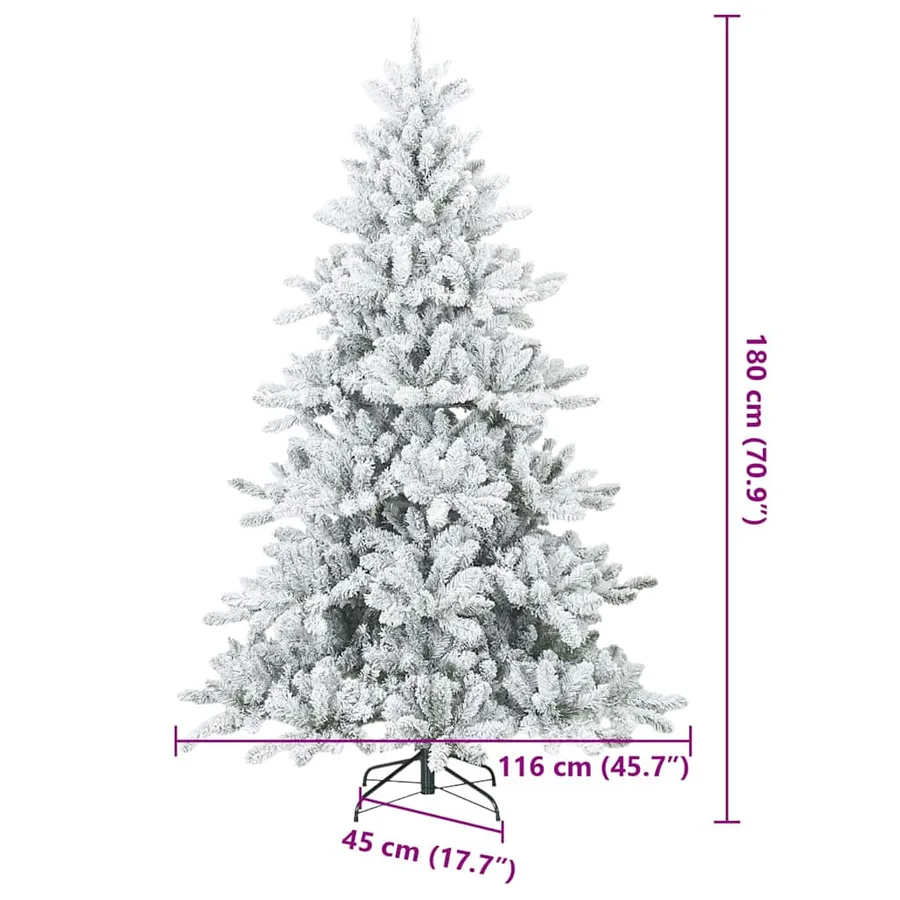 Sapin de Noël Artificiel à Branches Articulées Blanc 180 cm - 20