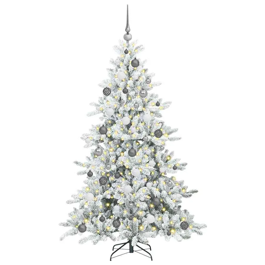 Sapin de Noël Artificiel à Branches Articulées Blanc 180 cm - 3