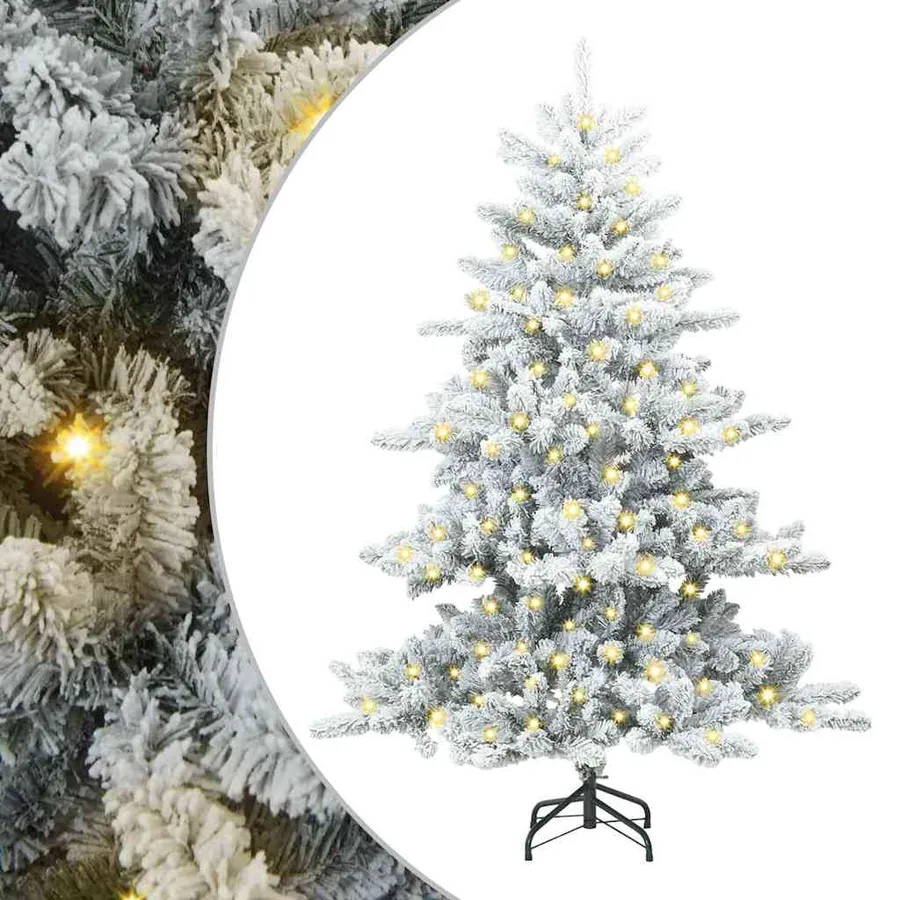 Sapin de Noël Artificiel à Branches Articulées Blanc 150 cm - 2