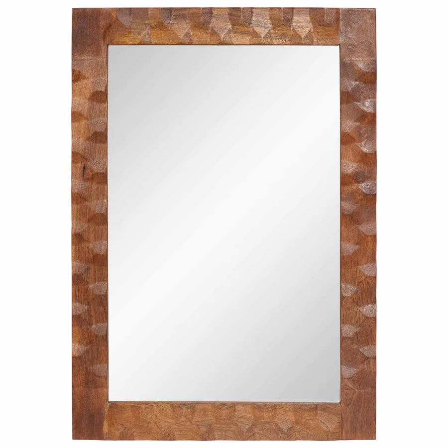 Miroir de salle de bain Finition Acacia Brun 50 x 70 x 2,5 cm - 2