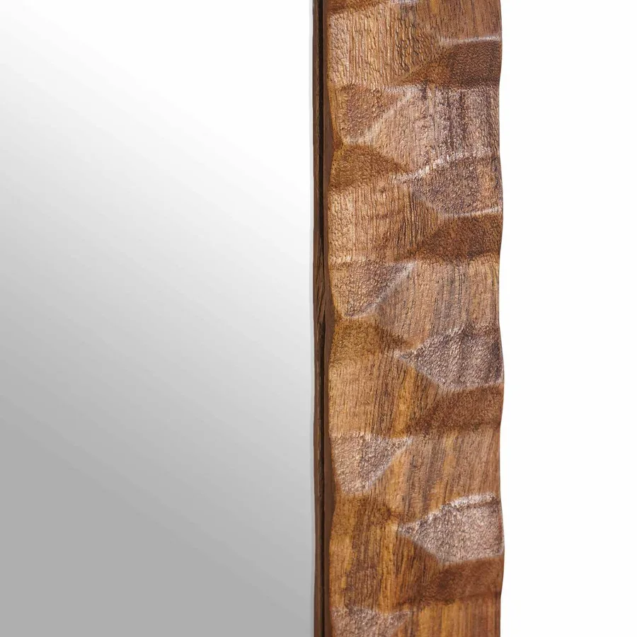 Miroir de salle de bain Finition Acacia Brun 50 x 70 x 2,5 cm - 5