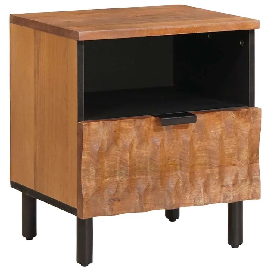 Cabinet de chevet Marron 40 x 33 x 46 cm Bois de mangue massif