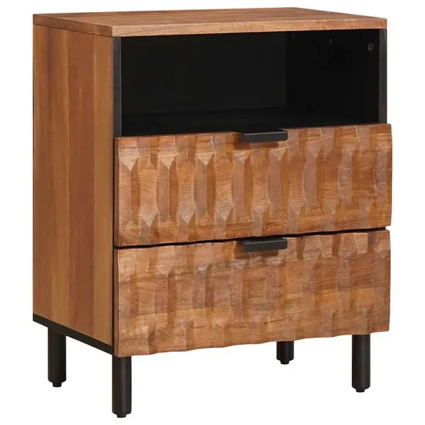 Cabinet de chevet Marron 50 x 33 x 62 cm Bois de mangue massif