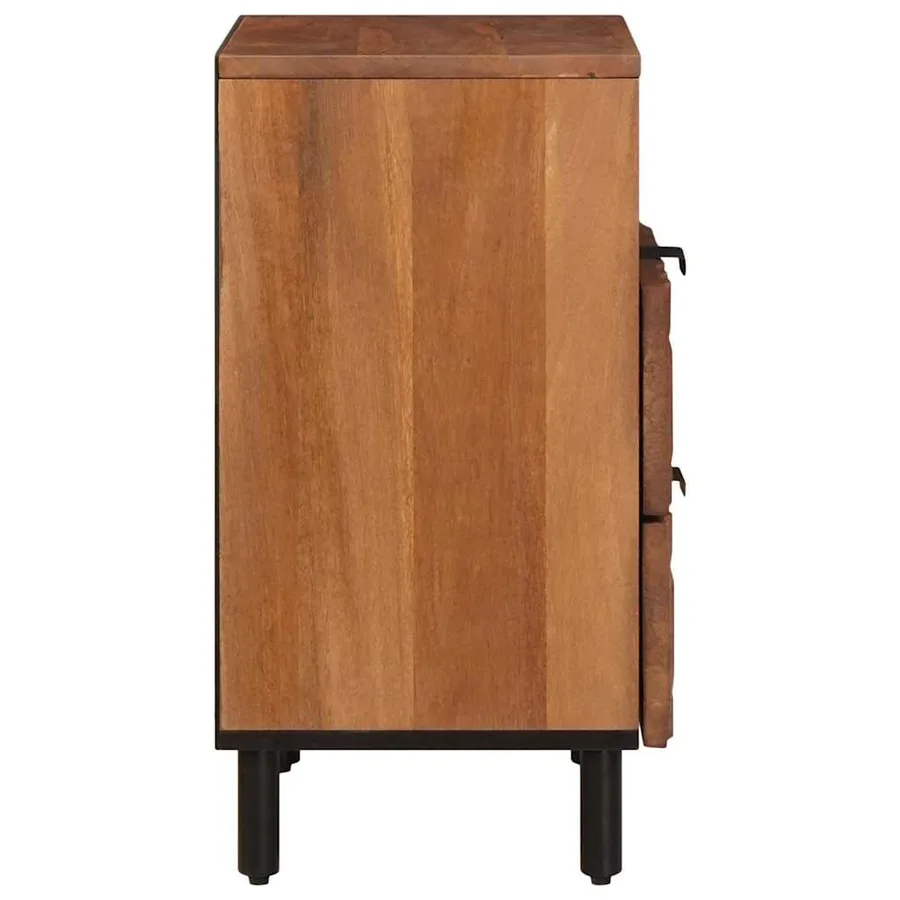 Cabinet de chevet Marron 50 x 33 x 62 cm Bois de mangue massif - 4