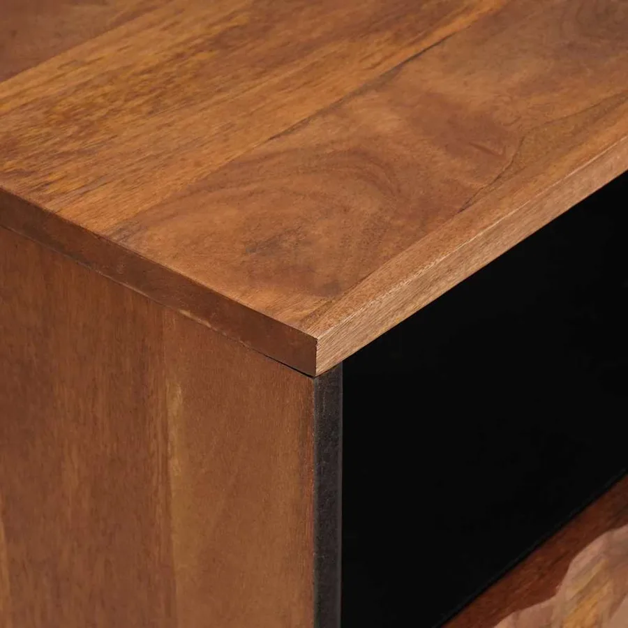 Cabinet de chevet Marron 50 x 33 x 62 cm Bois de mangue massif - 6