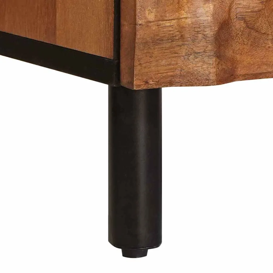 Cabinet de chevet Marron 50 x 33 x 62 cm Bois de mangue massif - 8