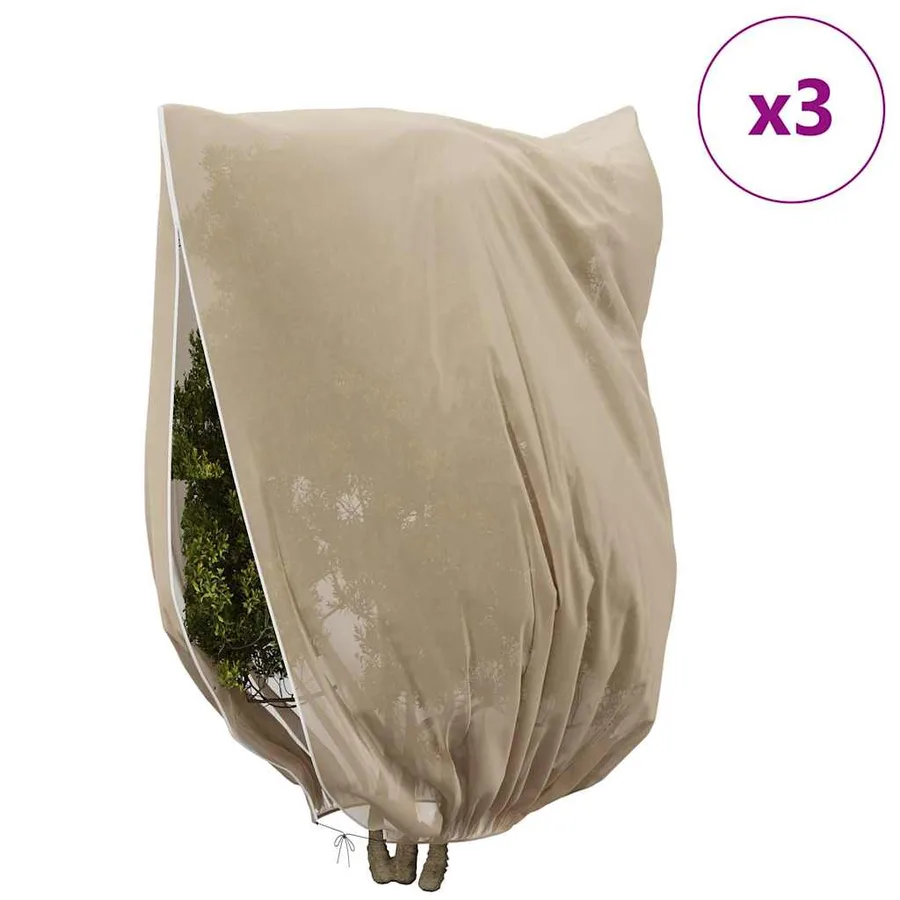 Couvercles de Fleece de Protection Anti-Gel pour Plantes 3 pcs - 4