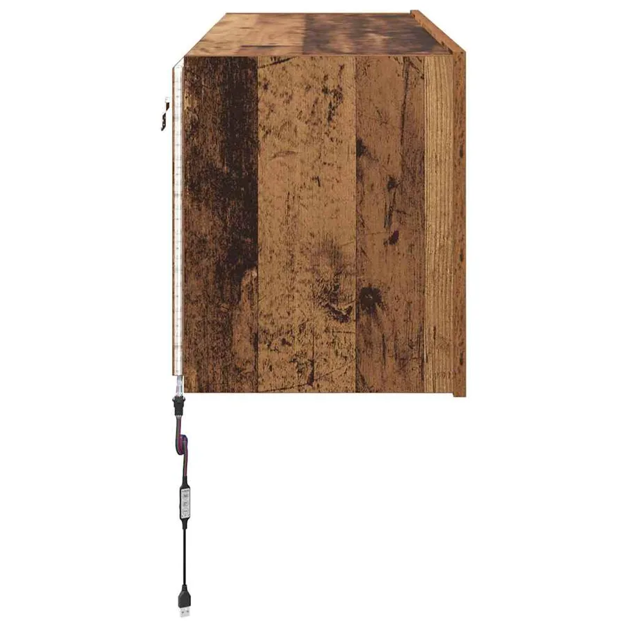 Meuble TV mural Bois Ancien 100 x 35 x 41 cm Bois d'ingénierie - 8