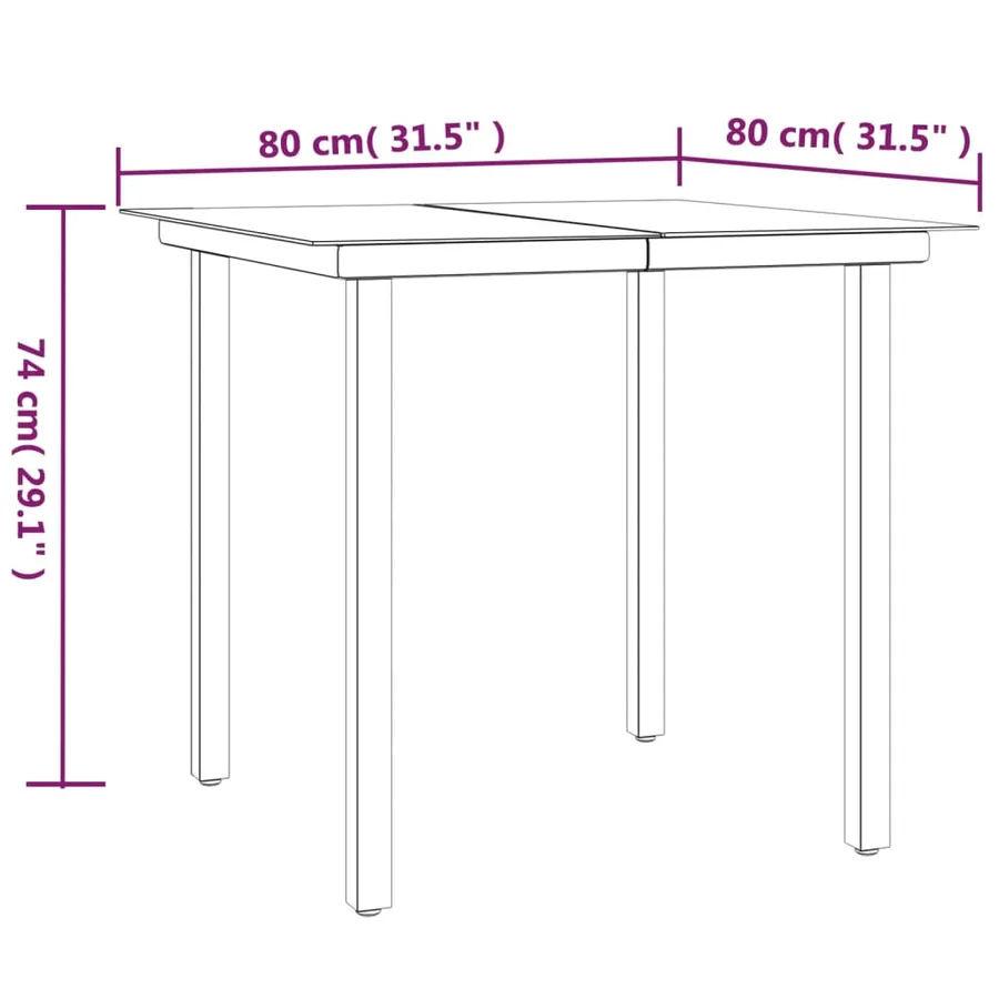 Ensemble à manger de jardin 3 pcs Résine tressée - 11