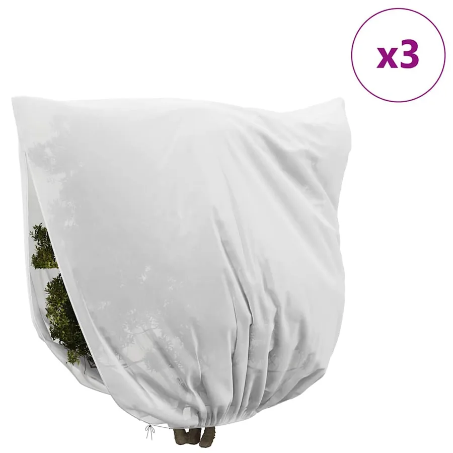 Couvercles de Fleece de Protection Anti-Gel pour Plantes 3 pcs - 4