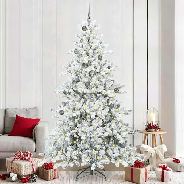 Sapin de Noël Artificiel à Branches Articulées Blanc 240 cm