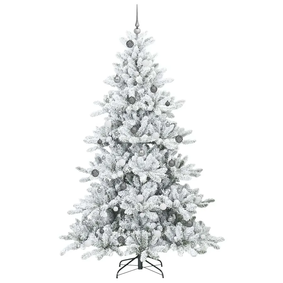 Sapin de Noël Artificiel à Branches Articulées Blanc 240 cm - 5
