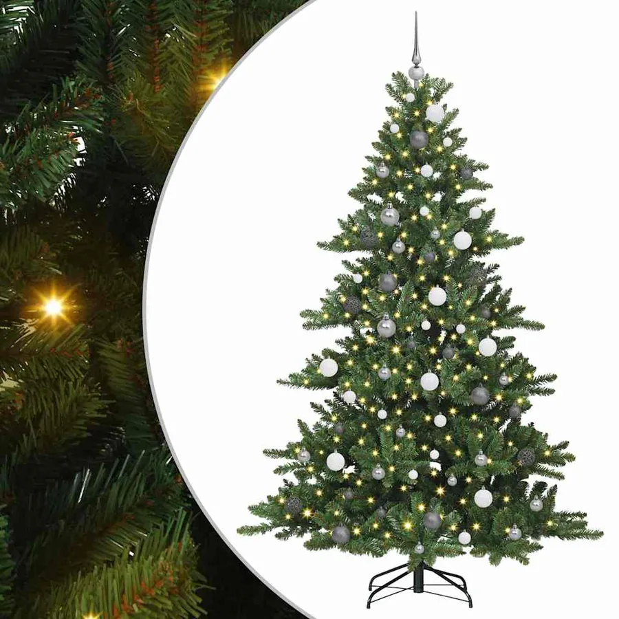 Sapin de Noël Artificiel à Branches Articulées Vert 210 cm - 2