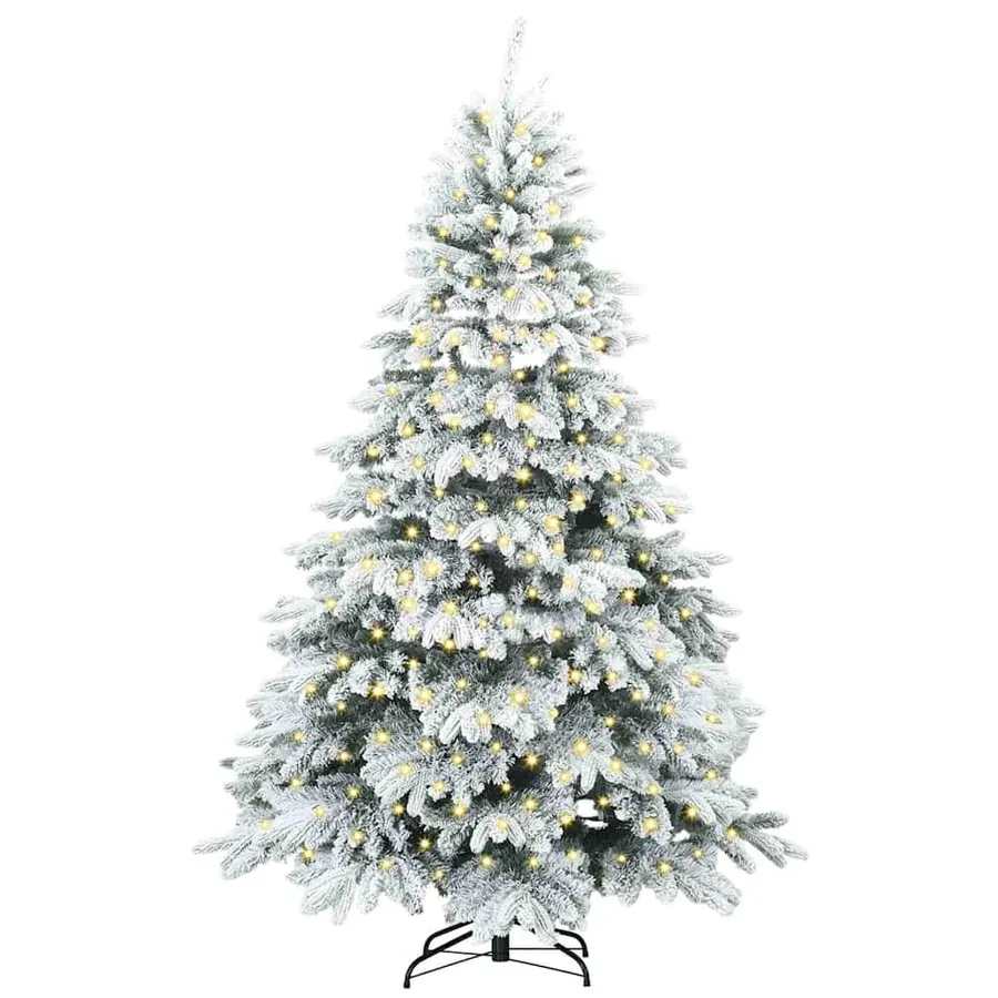 Sapin de Noël artificiel avec 300 LED Blanc 180 cm PE et PVC - 3