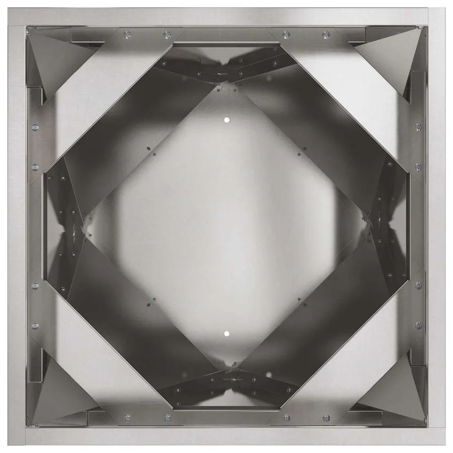 Jardinière 2 pc Argent 30 x 30 x 75 cm Acier inoxydable - 7