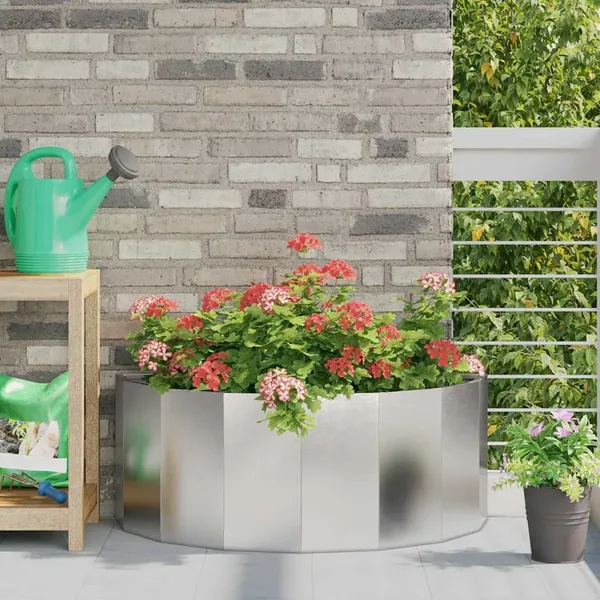 Jardinière Argent 90 x 45 x 35 cm Acier inoxydable