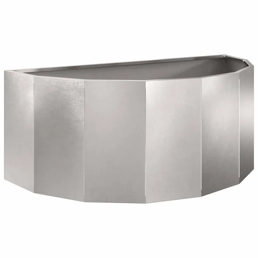 Jardinière Argent 90 x 45 x 35 cm Acier inoxydable - 2