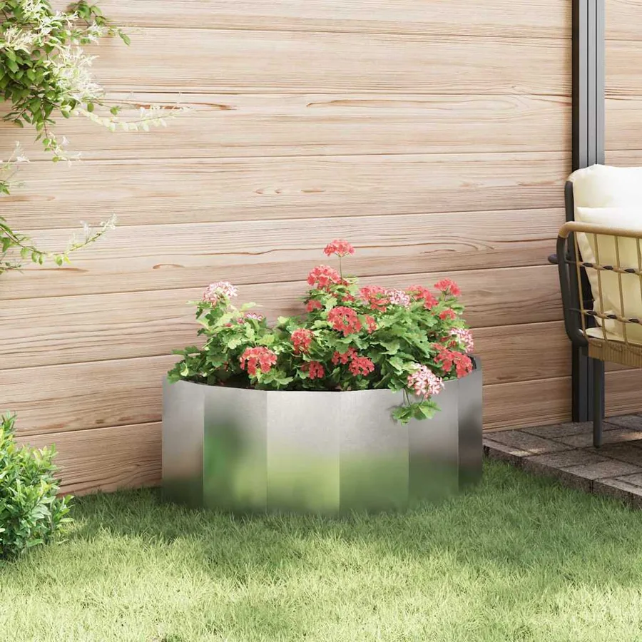 Jardinière Argent 90 x 45 x 35 cm Acier inoxydable - 4