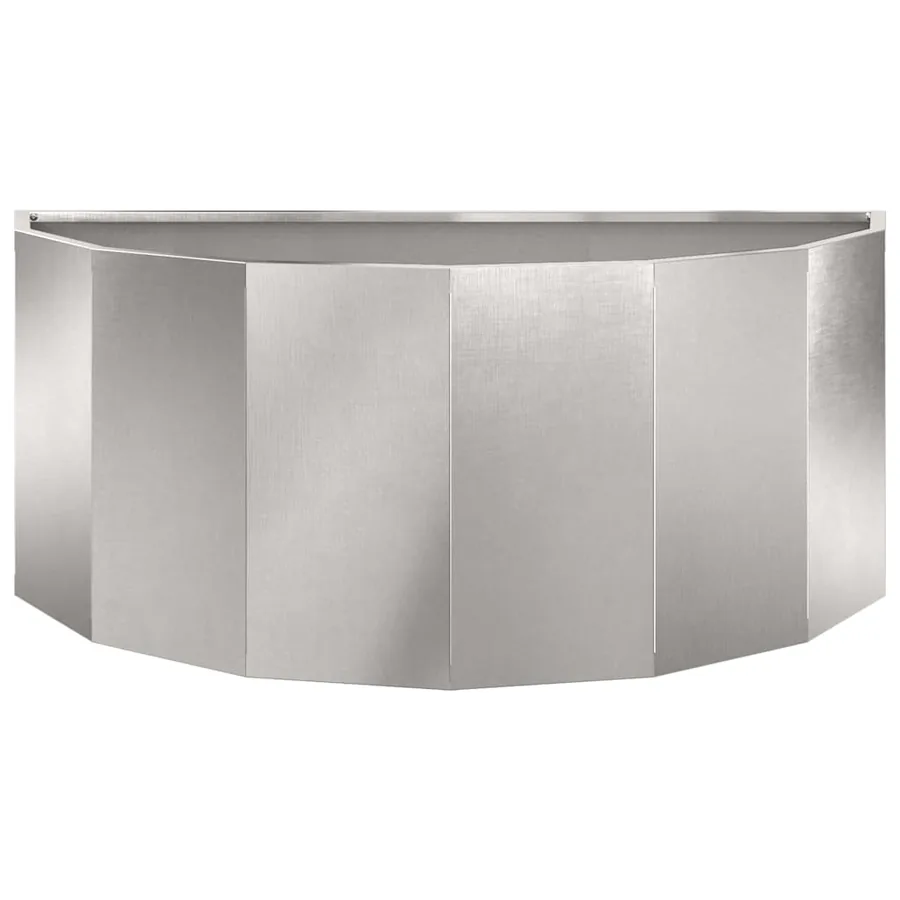 Jardinière Argent 90 x 45 x 35 cm Acier inoxydable - 5