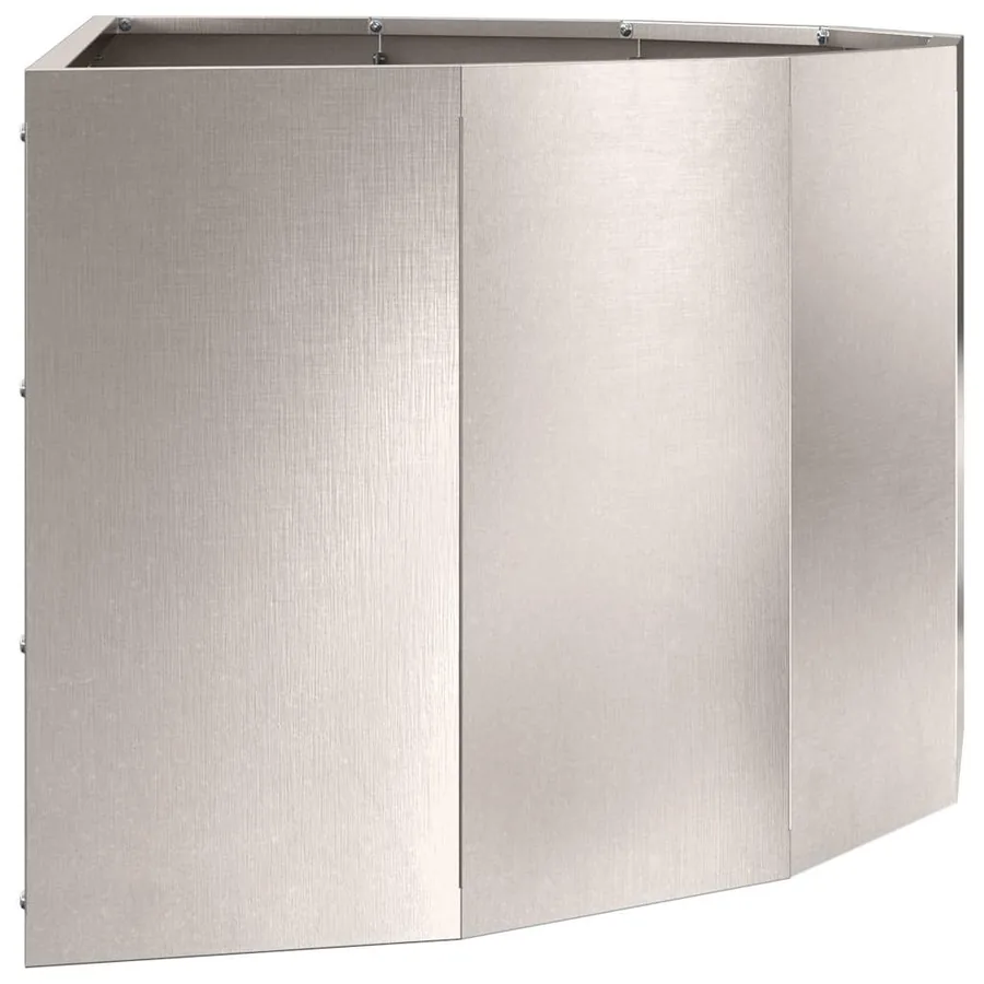 Jardinière Argent 90 x 45 x 35 cm Acier inoxydable - 6