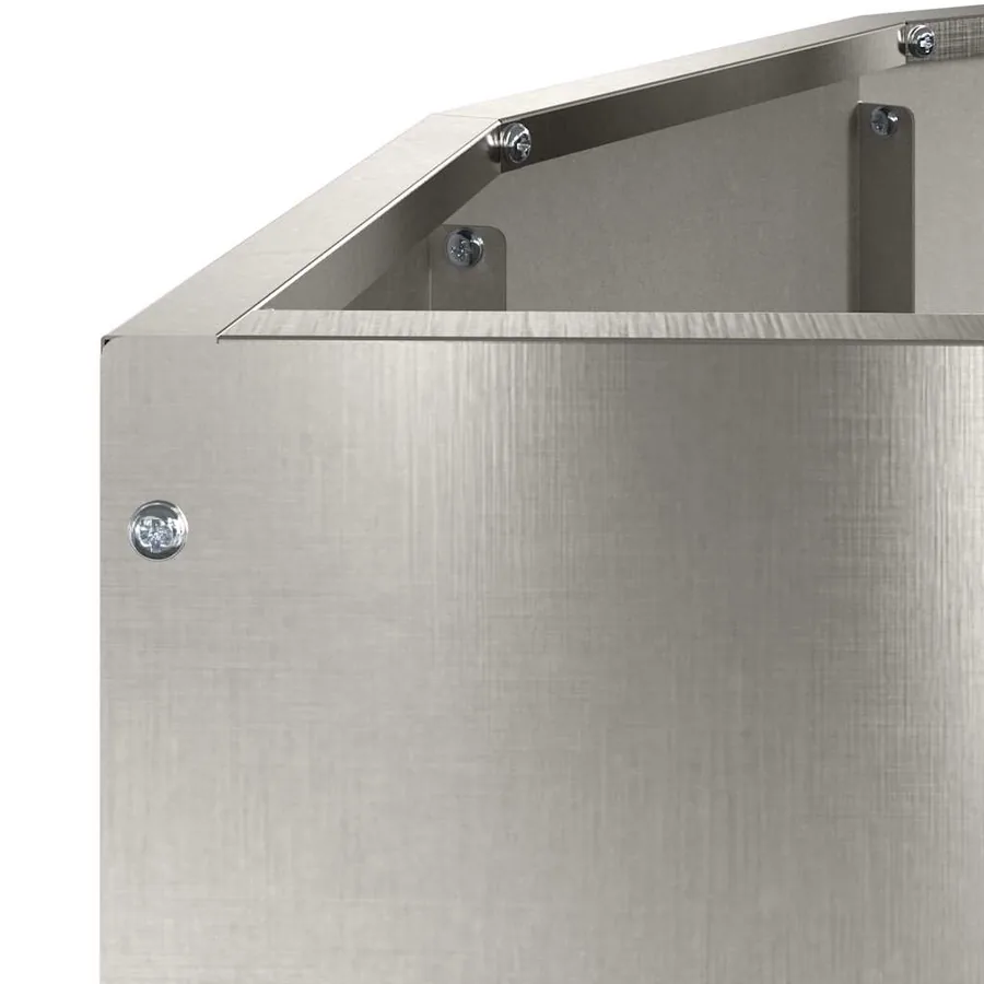 Jardinière Argent 90 x 45 x 35 cm Acier inoxydable - 9