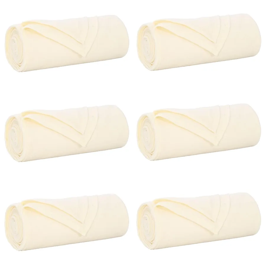 Couvertures à jeter 6 pcs Crème 240 x 220 cm Toison - 2