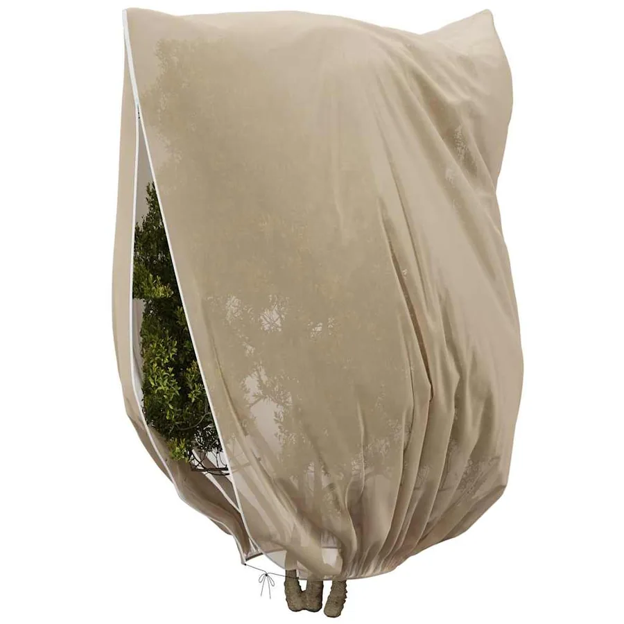 Couvercles de Fleece de Protection Anti-Gel pour Plantes Beige - 4