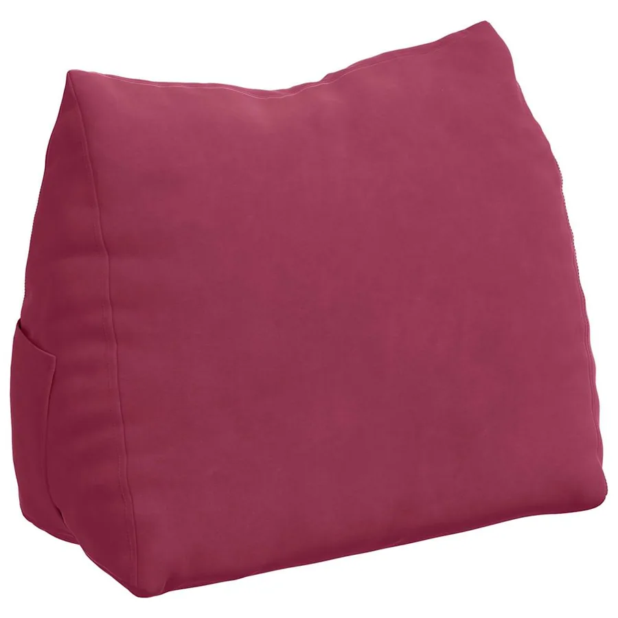 Coussin de Dos Bordeaux 45 x 20 x 35 cm Tissu en velours côtelé - 2