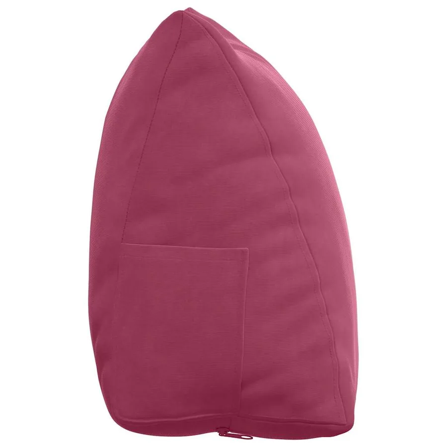 Coussin de Dos Bordeaux 45 x 20 x 35 cm Tissu en velours côtelé - 7