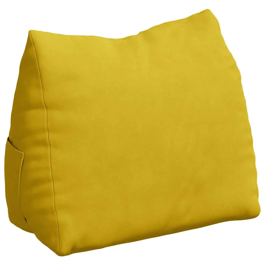 Coussin de Dos Jaune 45 x 20 x 35 cm Tissu en velours côtelé - 2