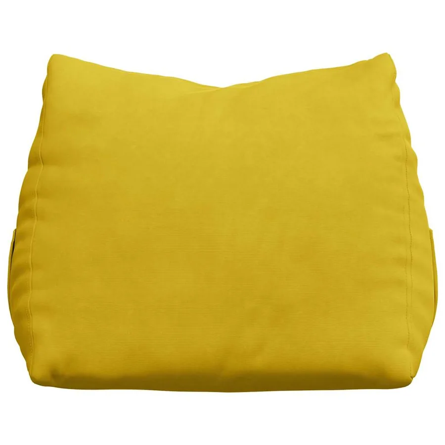 Coussin de Dos Jaune 45 x 20 x 35 cm Tissu en velours côtelé - 6