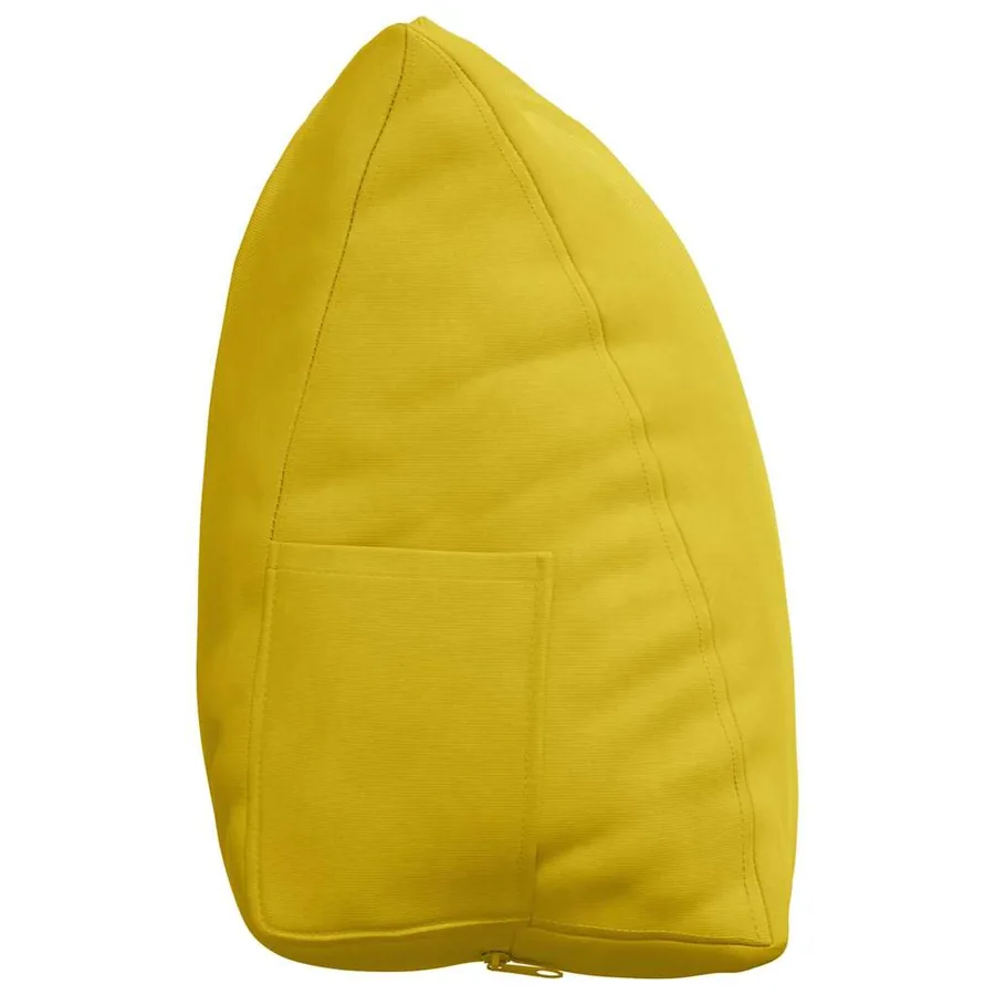 Coussin de Dos Jaune 45 x 20 x 35 cm Tissu en velours côtelé - 7
