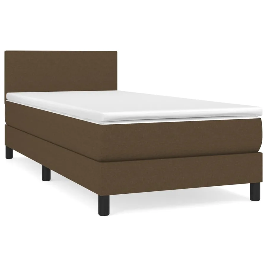 Sommier à lattes de lit avec matelas Marron foncé 100x200 cm - 2
