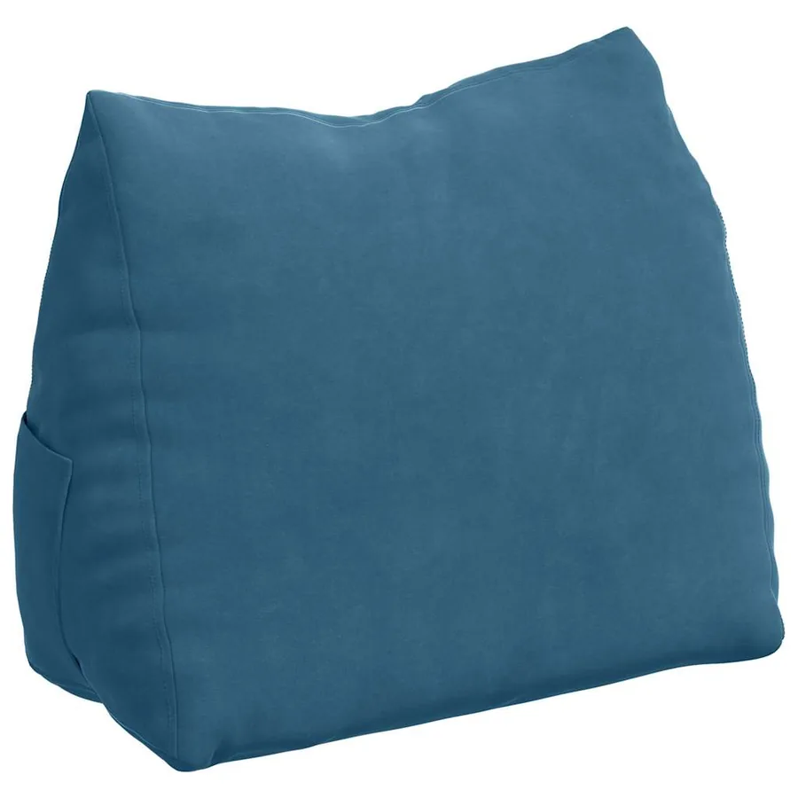 Coussin de Dos Bleu 45 x 20 x 35 cm Tissu en velours côtelé - 2