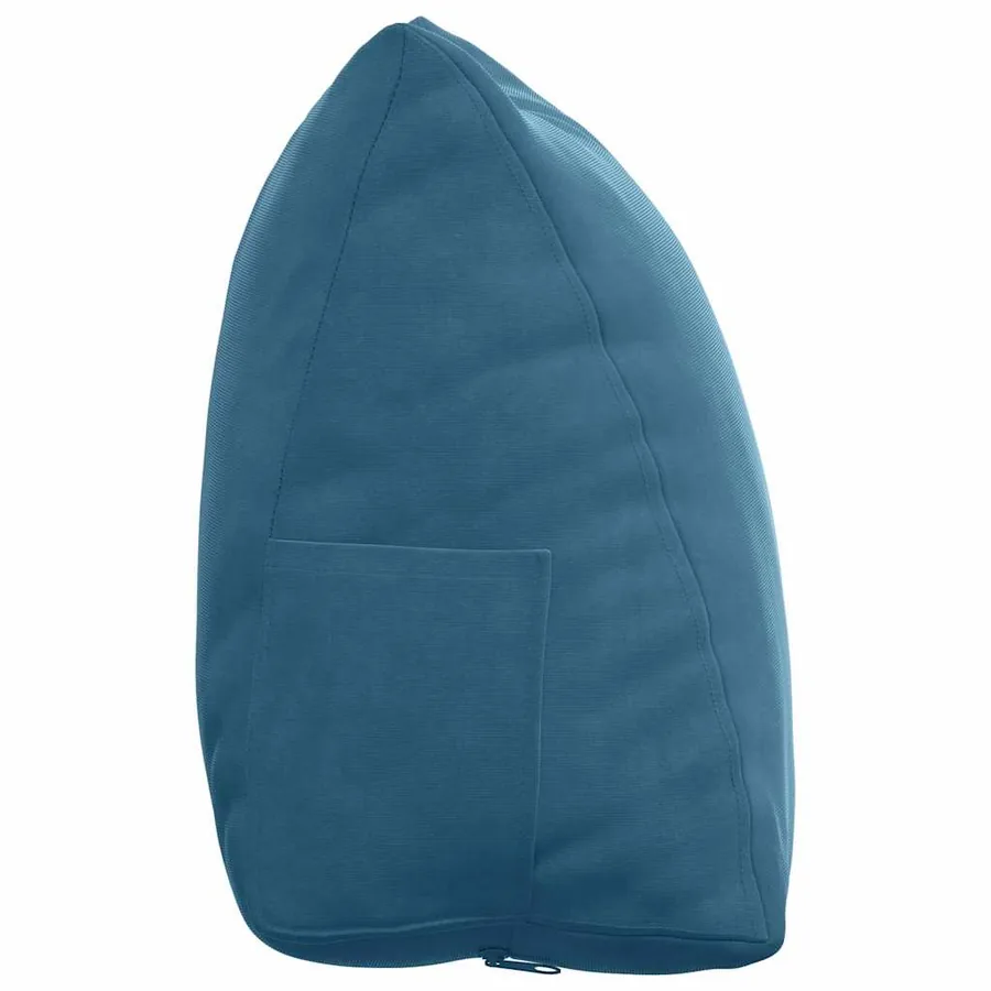 Coussin de Dos Bleu 45 x 20 x 35 cm Tissu en velours côtelé - 7