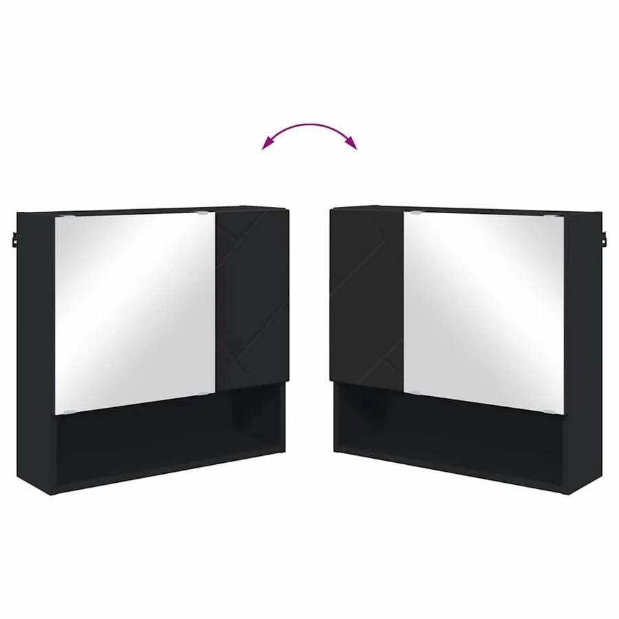 Ensemble de mobilier de salle de bain avec tiroir 4 pcs Noir - 12