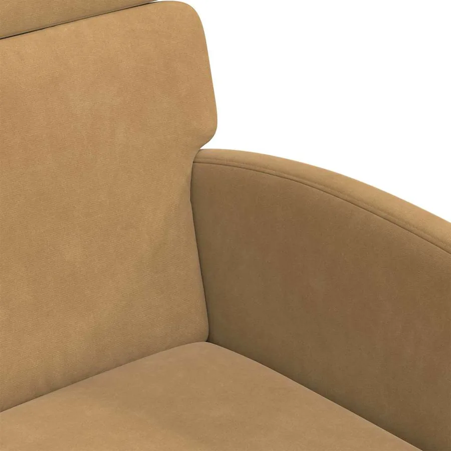 Chaises de Salle à Manger avec Roues 2 pcs Marron Velours - 7