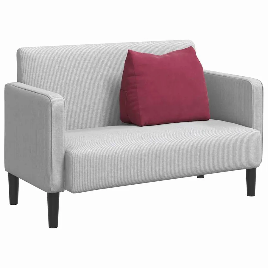 Coussin de Dos Bordeaux 60 x 20 x 50 cm Tissu en velours côtelé - 3