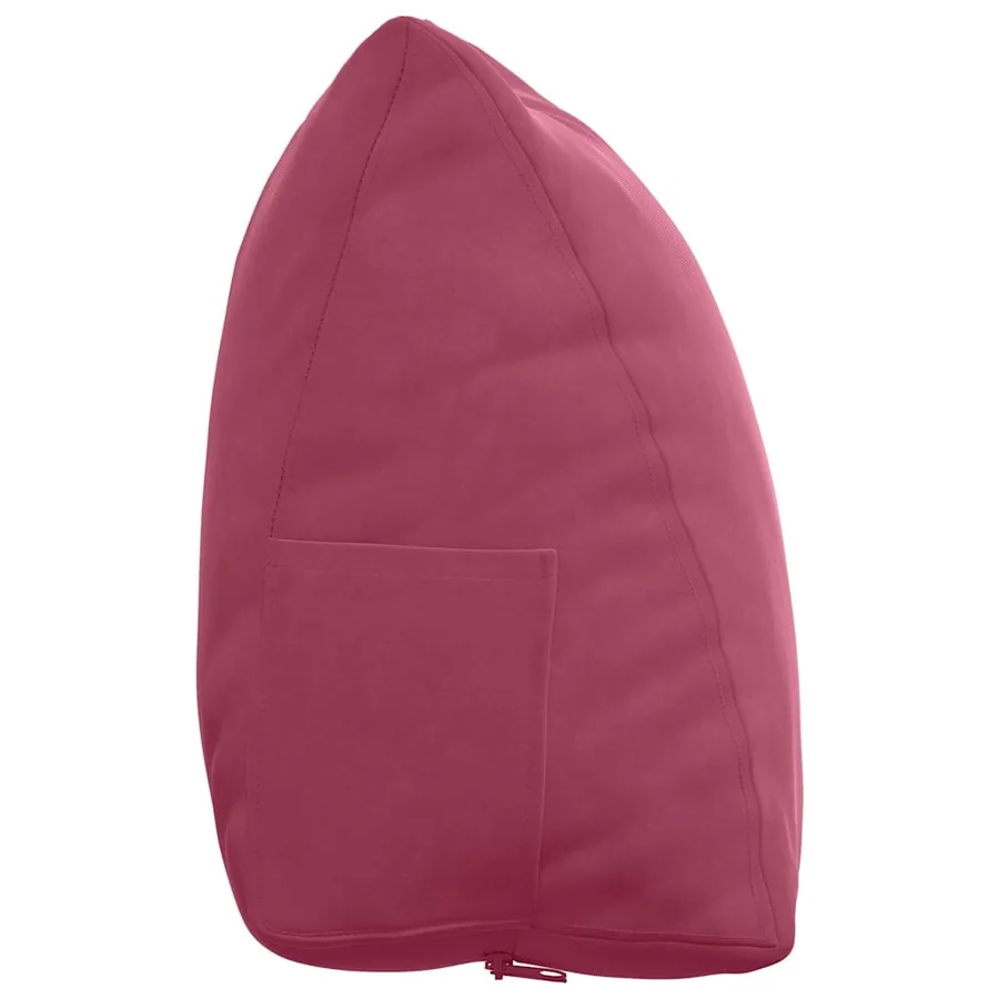 Coussin de Dos Bordeaux 60 x 20 x 50 cm Tissu en velours côtelé - 7