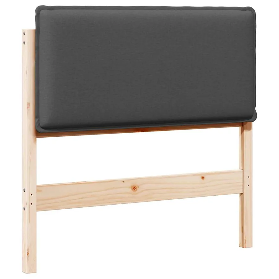 Tête de lit capitonnée Gris Naturel et Foncé 80 cm Pin massif - 2