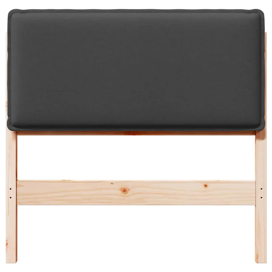 Tête de lit capitonnée Gris Naturel et Foncé 80 cm Pin massif - 4